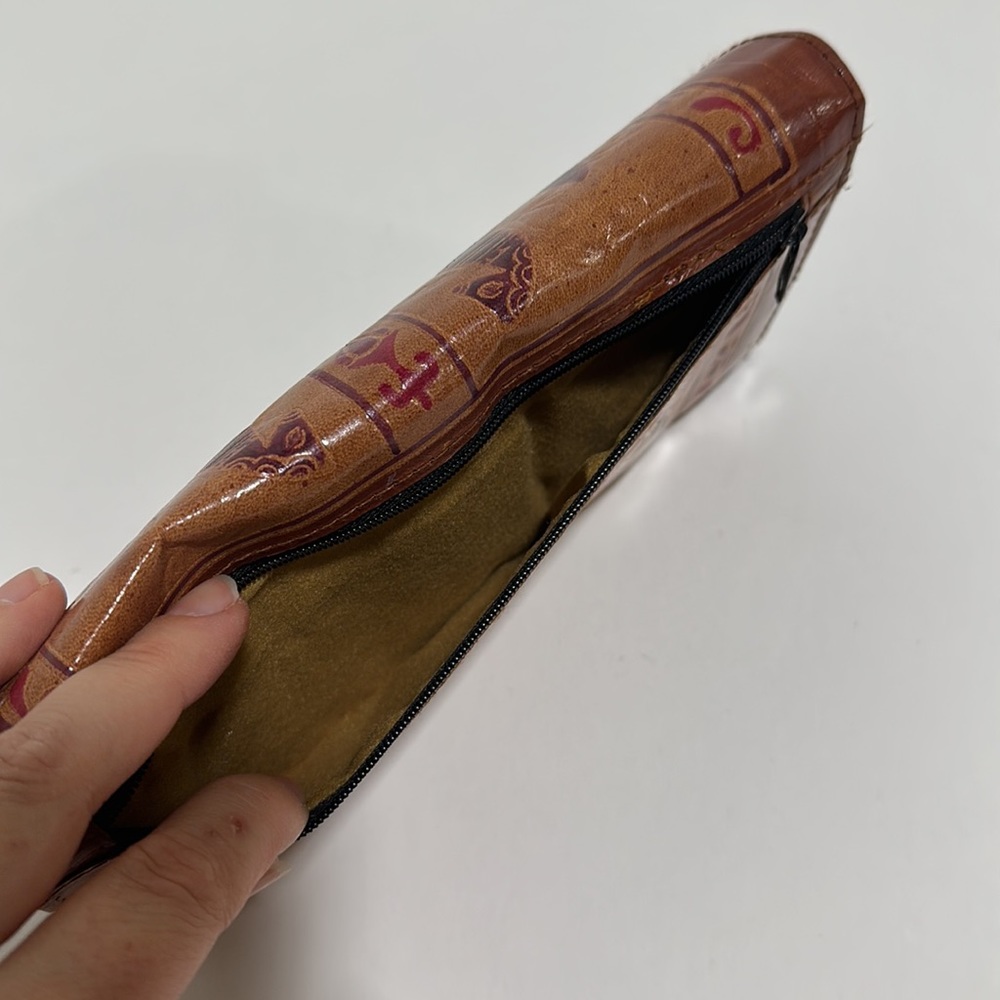 Embossed Brown Clutch/Wallet - Picture 6 of 6